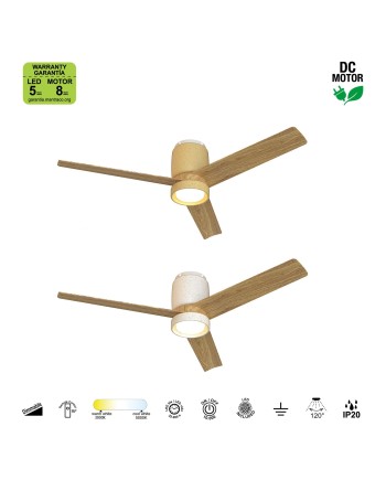 CERAMICA M * PLAFÓN / VENTILADOR - CERÁMICA BLANCA + MADERA